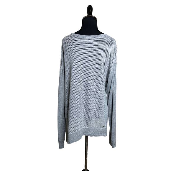 Alala gray long sleeves back mesh like detail athletic top size M - Picture 13 of 13